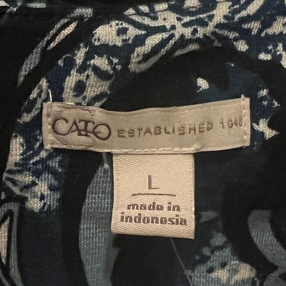 Cato Womens Moroccan Blue Starlight Paisley Wrap Dress Large NWT - Picture 5 of 8